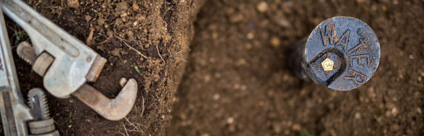 Wrench next to water line